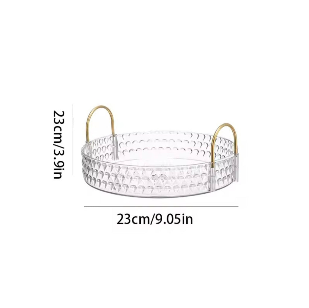 360° Rotating Makeup Organizer Tower – Clear, Aesthetic & Space Saving
